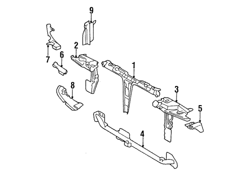 1998 Audi Cabriolet Radiator Support