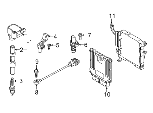 2023 Audi SQ5 Camshaft Sensor Diagram for 06M-907-601-K