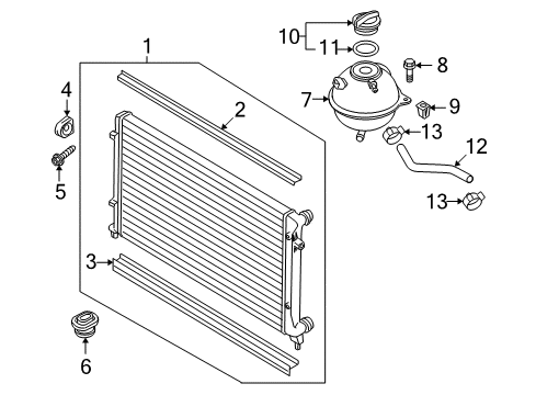 2008 Audi TT Quattro Radiator & Components