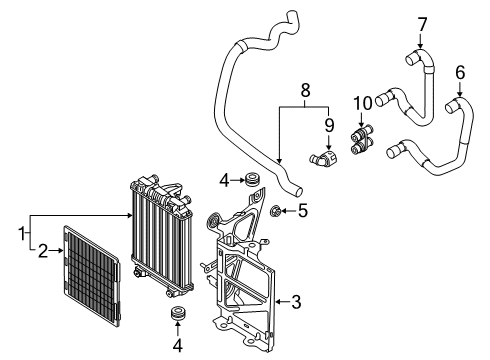 2018 Audi A3 Quattro Radiator & Components Diagram 1