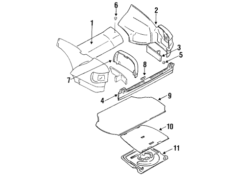 1995 Audi S6 Interior Trim - Rear Body