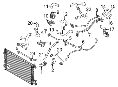 2020 Audi A8 Quattro Hoses, Lines & Pipes Diagram 4