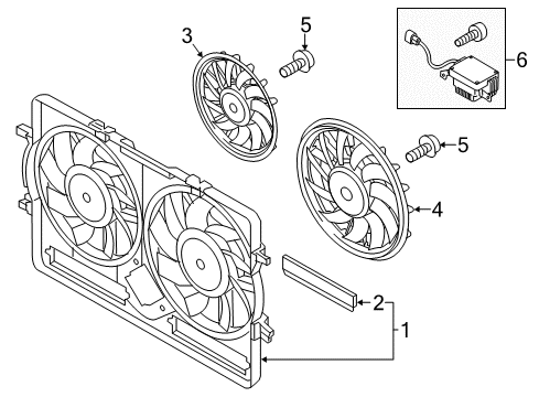 2016 Audi Q5 Cooling System, Radiator, Water Pump, Cooling Fan Diagram 1