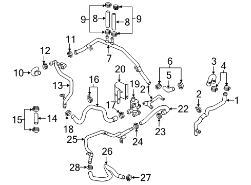 2017 Audi S7 Hoses, Lines & Pipes Diagram 2