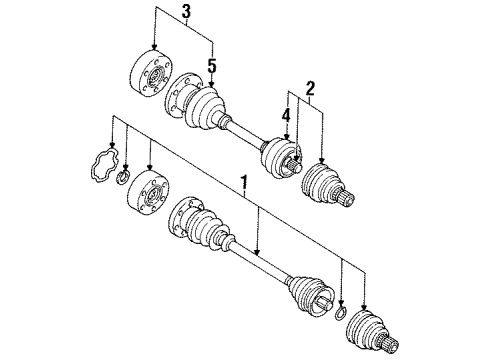 1995 Audi S6 Drive Axles - Rear