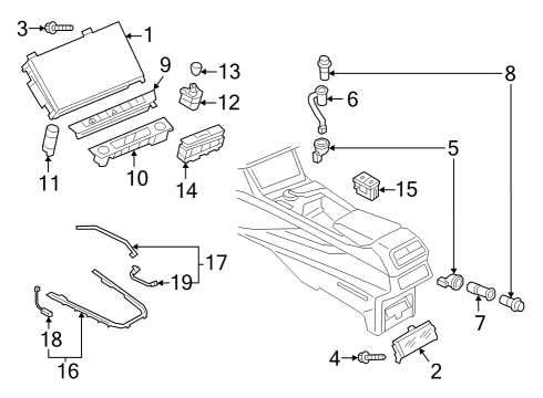 2024 Audi Q8 e-tron Front Console Diagram 3