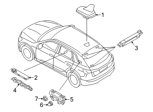 2022 Audi Q3 Antenna & Radio