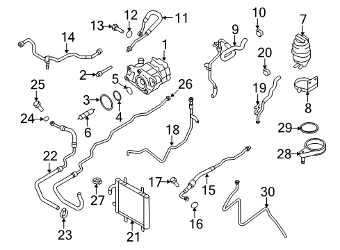 2014 Audi R8 Cooler Line Diagram for 423-422-857-D