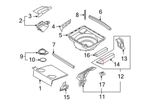 2008 Audi S8 Rear Body - Floor & Rails