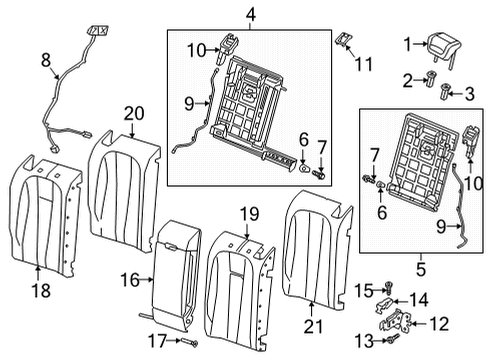 2022 Audi RS5 Rear Seat Components