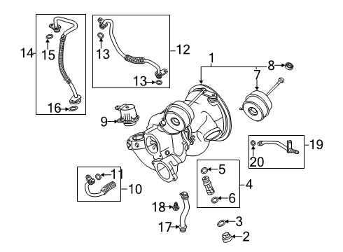 2023 Audi S5 Turbocharger & Components Diagram 2