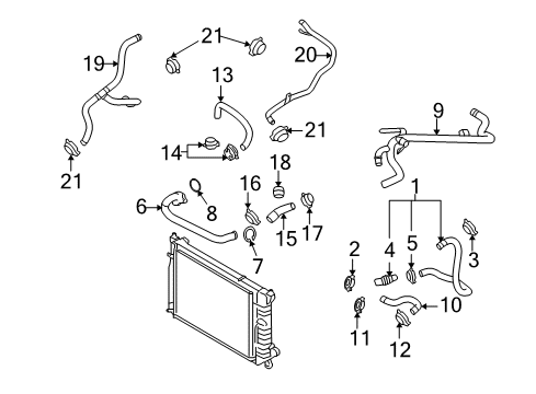 2009 Audi S4 Hoses, Lines & Pipes