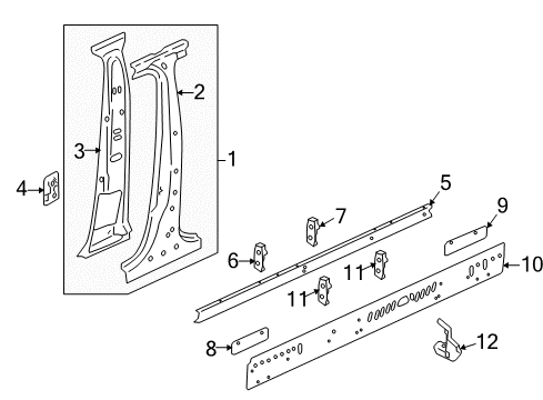 2021 Audi S4 Center Pillar & Rocker