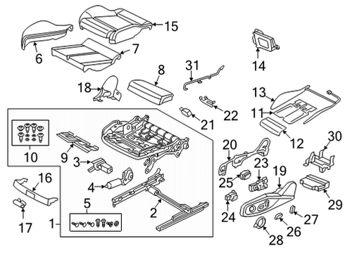 2023 Audi S4 Power Seats Diagram 1