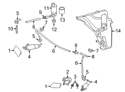 2014 Audi Q5 Washer Components