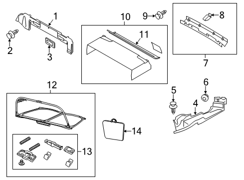 2013 Audi RS5 Interior Trim - Convertible Top Diagram 2