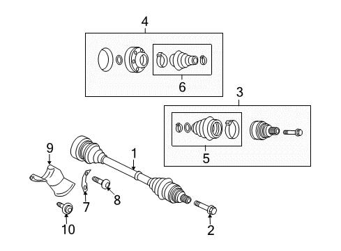 2010 Audi Q5 Drive Axles - Rear