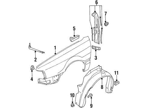 1994 Audi 90 Quattro Fender & Components