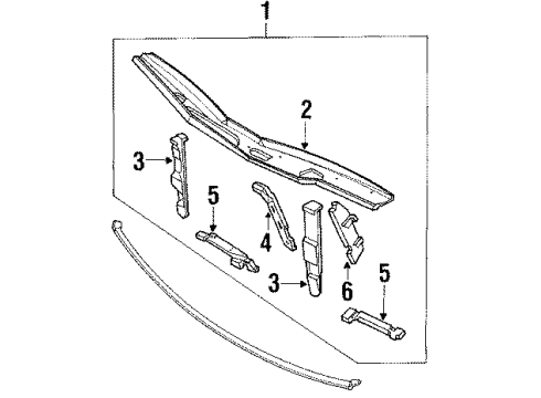 1991 Audi 100 Quattro Radiator Support