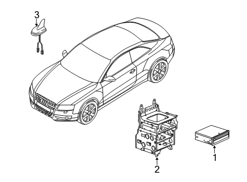 2014 Audi A4 Navigation System Components