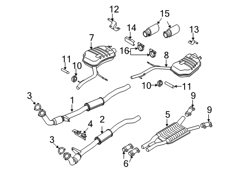 2007 Audi A8 Quattro Exhaust Components