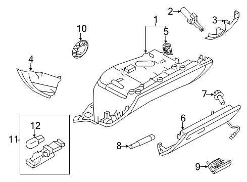 2010 Audi Q5 Glove Box