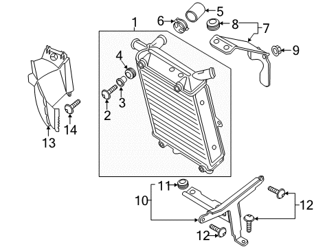 2012 Audi TT RS Quattro Radiator & Components Diagram 1