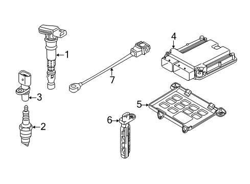 2012 Audi A8 Quattro Ignition Coil Diagram for 07P-905-715-A