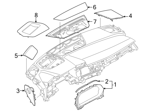 2024 Audi RS3 Instrument Panel Diagram 2