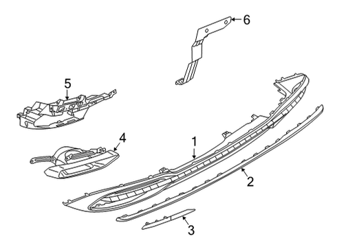 2022 Audi A5 Sportback Bumper & Components - Rear Diagram 1