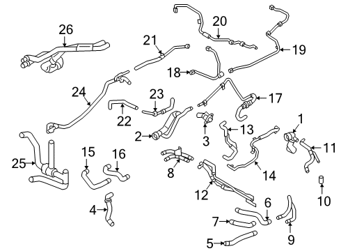 2019 Audi RS5 Sportback Hoses, Lines & Pipes Diagram 1