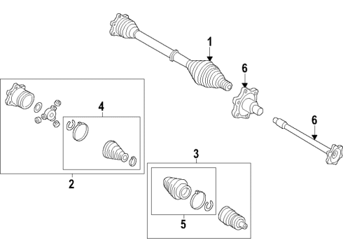 2022 Audi e-tron Quattro Front Axle, Axle Shafts & Joints, Drive Axles