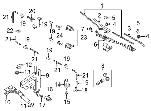 2023 Audi Q7 Wiper & Washer Components