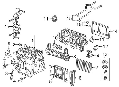 2022 Audi S6 A/C Evaporator & Heater Components