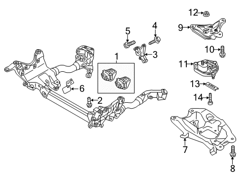 2010 Audi Q5 Engine & Trans Mounting