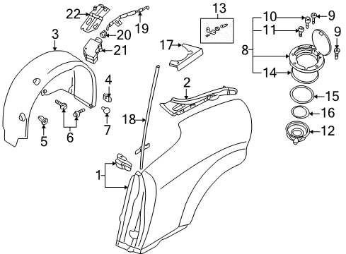 2003 Audi TT Fuel Door, Electrical Diagram 2