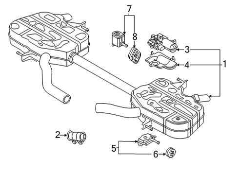 2022 Audi A7 Sportback Exhaust Components Diagram 2