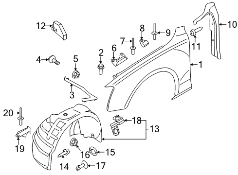 2013 Audi RS5 Fender & Components