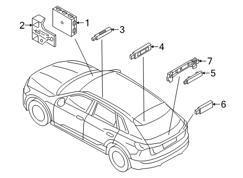 2022 Audi Q3 Keyless Entry Components