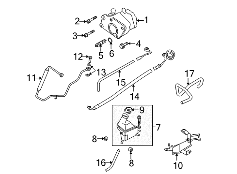 2008 Audi S8 P/S Pump & Hoses, Steering Gear & Linkage Diagram 2