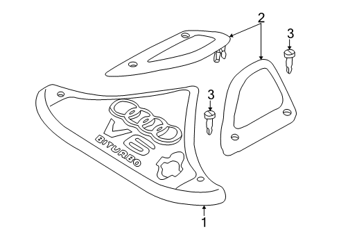 2001 Audi S4 Engine Appearance Cover