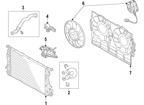 2013 Audi A8 Quattro Cooling System, Radiator, Water Pump, Cooling Fan Diagram 5