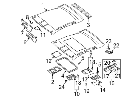 2003 Audi A6 Interior Trim - Roof