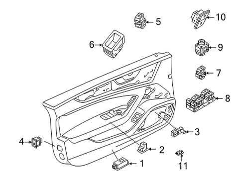 2022 Audi e-tron GT Front Door - Electrical Diagram 2