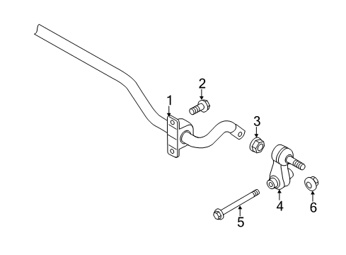 2015 Audi S3 Stabilizer Bar & Components - Rear Diagram 2