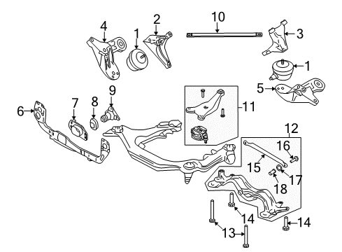 2005 Audi S4 Support Diagram for 8E0-199-343-M