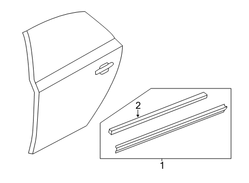 2013 Audi A7 Quattro Exterior Trim - Rear Door