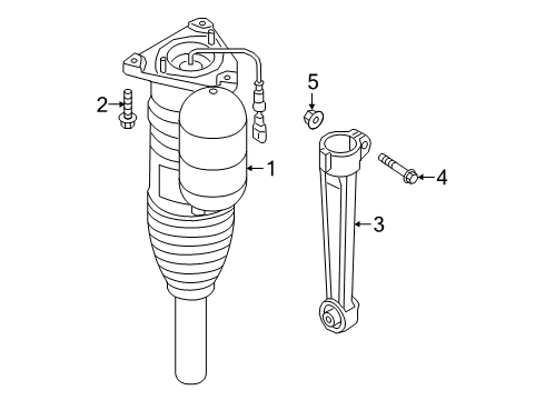 2020 Audi A8 Quattro Shocks & Components - Rear