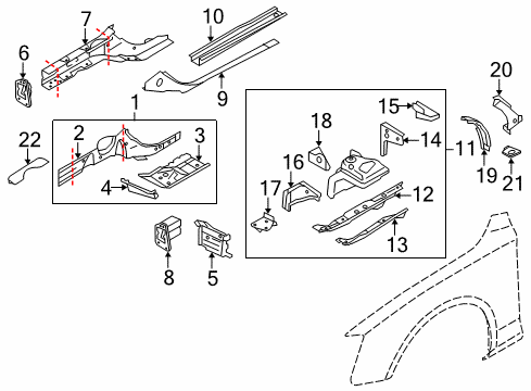 2015 Audi allroad Structural Components & Rails