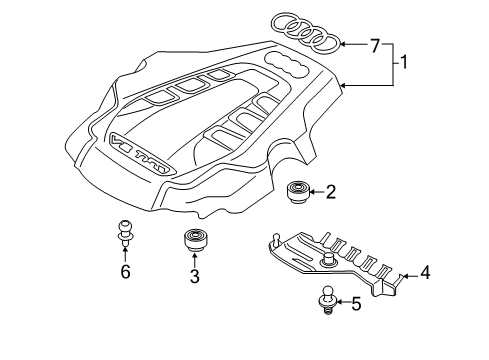 2017 Audi A7 Quattro Engine Appearance Cover